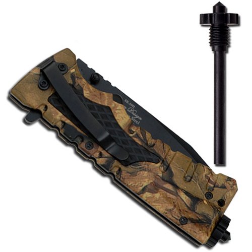 Elk Ridge Spring Assisted Ballistic Glass Breaker Knife