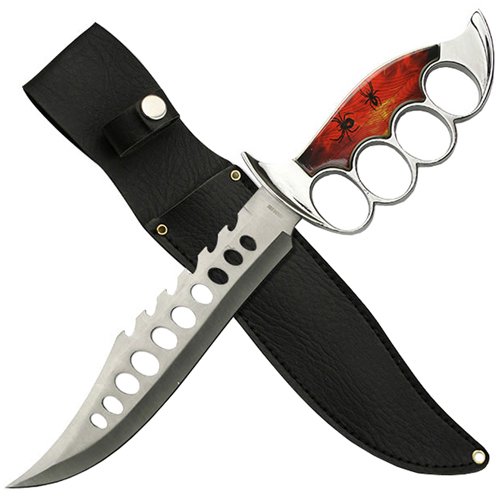 Heckler & Koch Knuckle Style Handle w/ Spider Inlay Fixed Knife