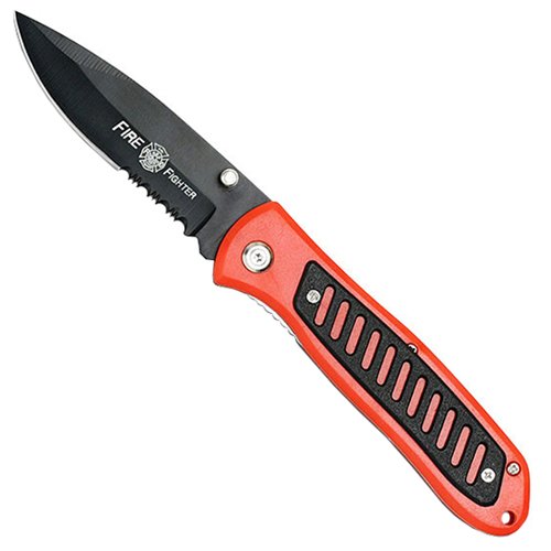 KP Red Nylon Fiber Handle Folding Knife