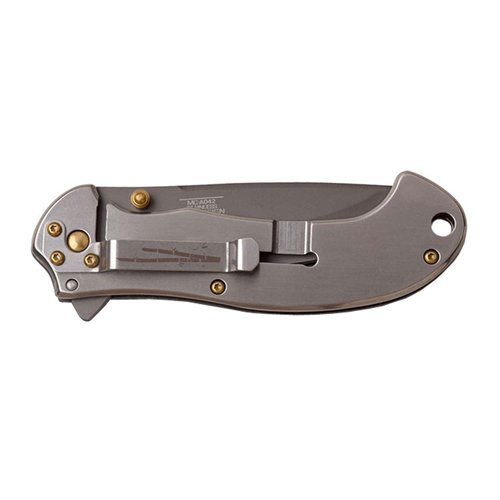 Masters Collection Embossed Tiger on Handle Folding Knife