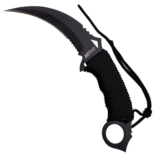 MTech USA 9.84 Inch Black Blade Fixed Knife