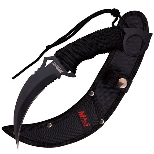 MTech USA 9.84 Inch Black Blade Fixed Knife