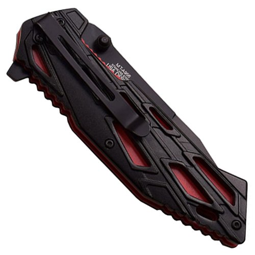 MTech USA A956 Black Finish Plain Edge Blade Folding Knife