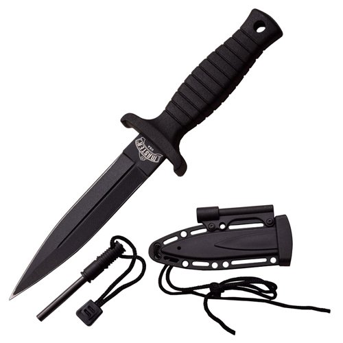 Master USA Black ABS Handle Fixed Blade Knife