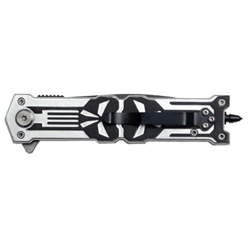 Tac-Force Skull Design Aluminum Handle Folding Knife