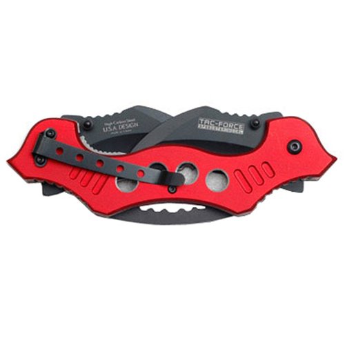 Tac-Force Half Serrated Double Blades Folding Knife