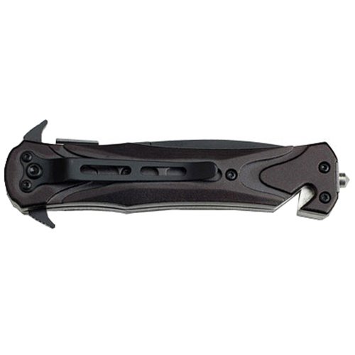 Tac-Force Black Aluminum Handle Folding Knife