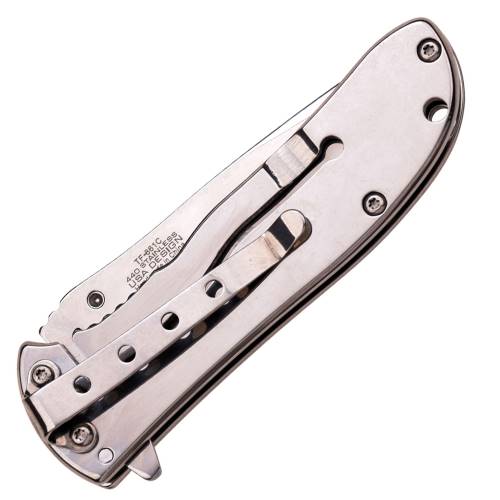 TF-861C Folding Knife - Mirror Polished Handle