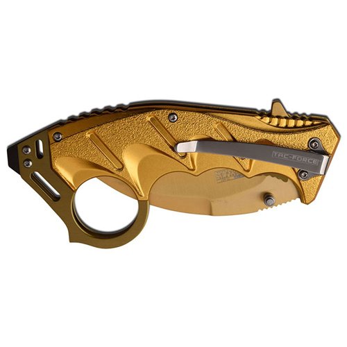 Tac-Force TF-957 Anodized Handle Karambit Blade Spring Assisted Knife