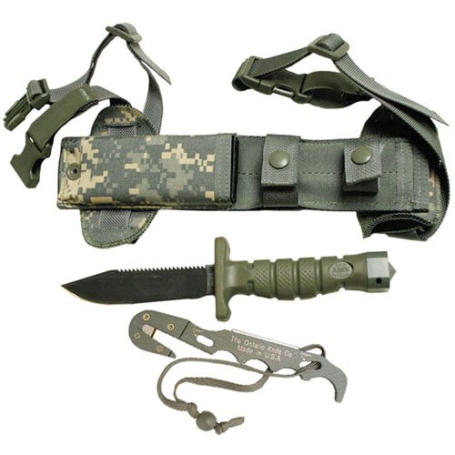 Aseka Survival Knife System - Green Handle