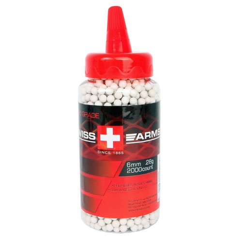 Swiss Arms Pro Grade .28Gr 2000Ct Bottle With Feeder Lid White