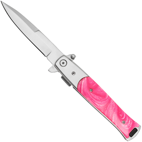 9' Stiletto Pocket Knife - Pink 