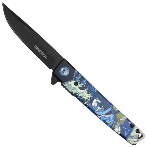 Black Steel Pouch Knife Tengu