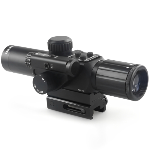 4X Red Laser Sight with 24 Mil-Dot Reticle - 25mm Objective