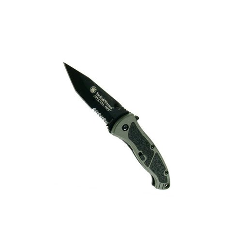Smith & Wesson SW-SPECMS Med Special Ops Knife With MAGIC Assist Open, Serrated Black 