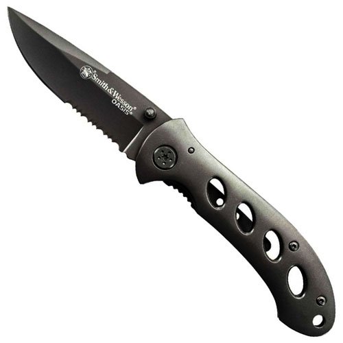 Smith & Wesson Oasis Folding Knife - Half Serrated Edge
