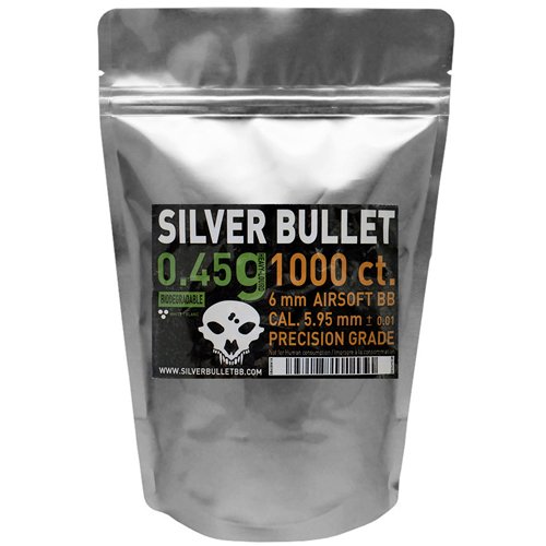 Silver Bullet .45g Bio Airsoft BBs - 1000 Count