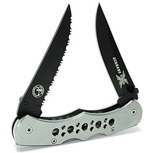 Schrade 5 Inches X-Timer Serrated Plain Blade Knife