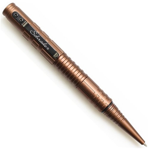 Schrade Survival Tactical Pen W/ Ferro Rod & Survival Whistle Brown