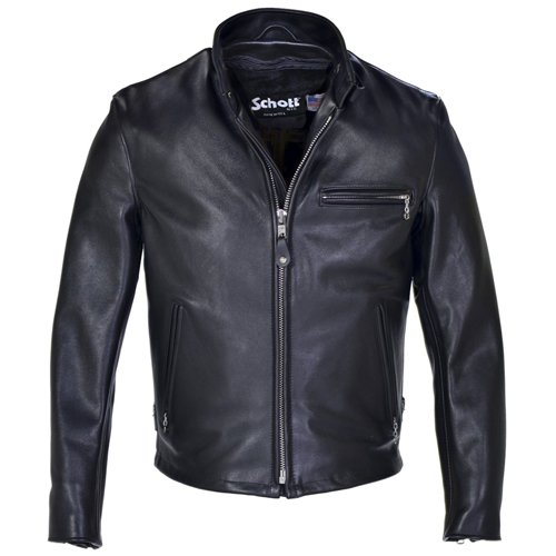 Schott NYC Classic Racer Leather Motorcycle Jacket