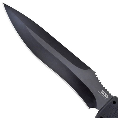 Jungle Warrior Black Kraton Handle Bowie Knife