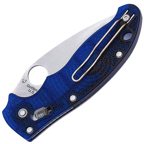 Spyderco Manix2 Translucent Blue Combo Edge FRCP Folding Knife