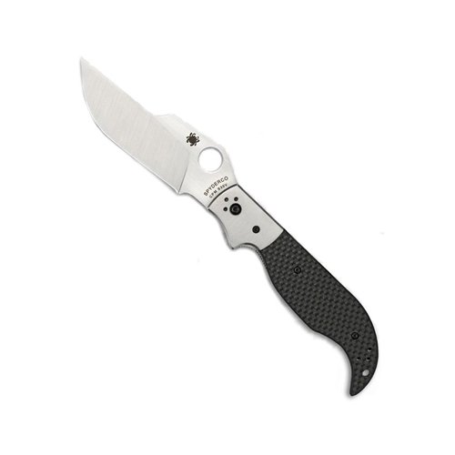 Spyderco Ed Schempp Navaja Carbon Fiber Plain Edge Folding Knife