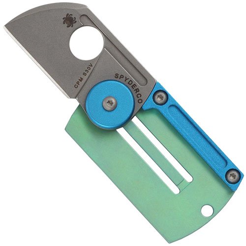 Spyderco Dog Tag Bead Blast Blade Knife