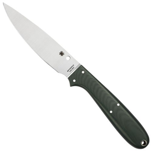 Spyderco Sprig Fixed Knife With Satin Blade And G10 Handles