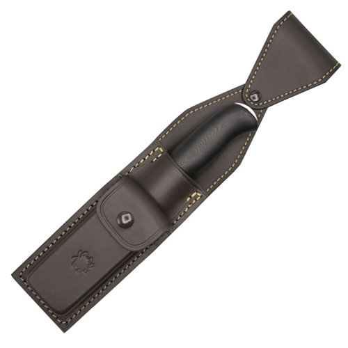 Zoomer Plain Edge Fixed Blade Knife w/ Leather Sheath | Gorilla Surplus