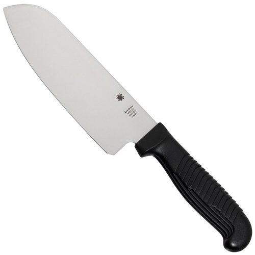Santoku Black Polypropylene Handle Kitchen Knife