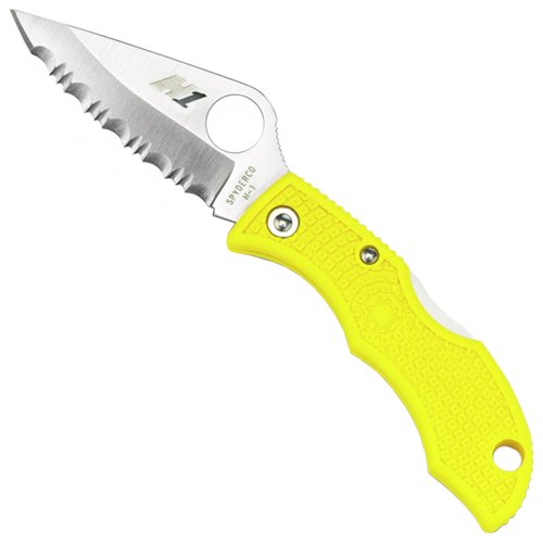 Spyderco Ladybug3 Knife With Yellow Handle - Serrated Edge
