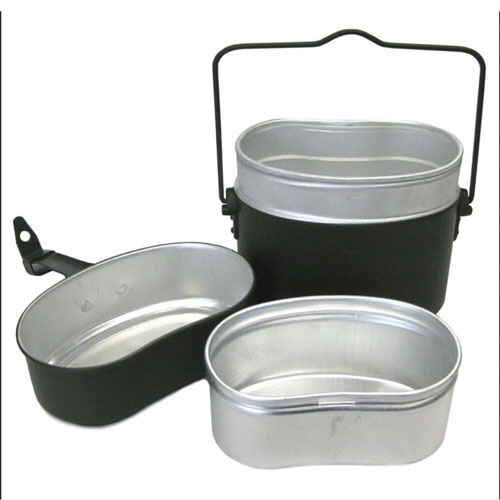 German-Style 3pc Aluminum Mess Kit