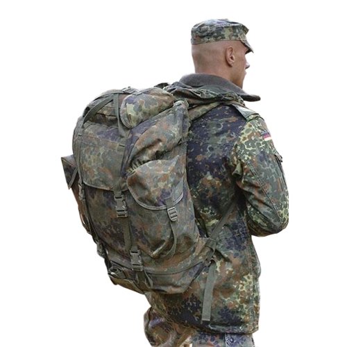 German Nylon Exterior Flecktarn Backpack Used