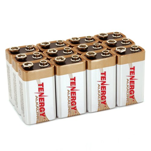 Tenergy Alkaline 9V Non-rechargeable Batteries - 12 Pack