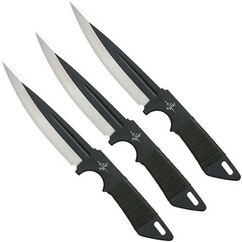 Kit Rae Black Jet Small Thrower Knife Triple Set 