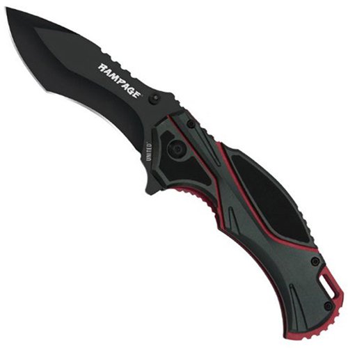 United Cutlery Rampage Evolution Black-Coated Blade Folder Knife