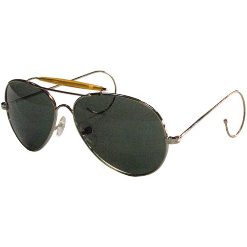 Aviator Air Force Style Sunglasses W Printed Case & Box