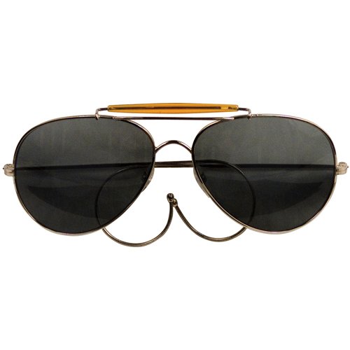 Aviator Air Force Style Sunglasses W Printed Case & Box