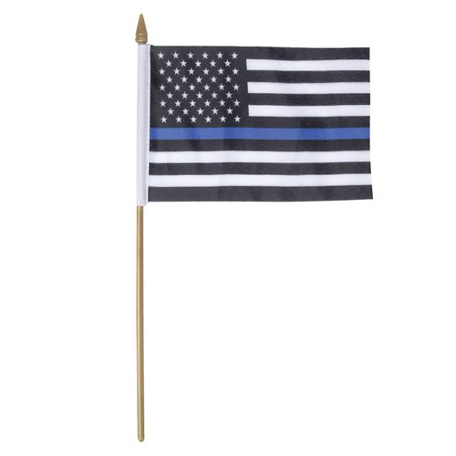 Thin Blue Line Stick Flag