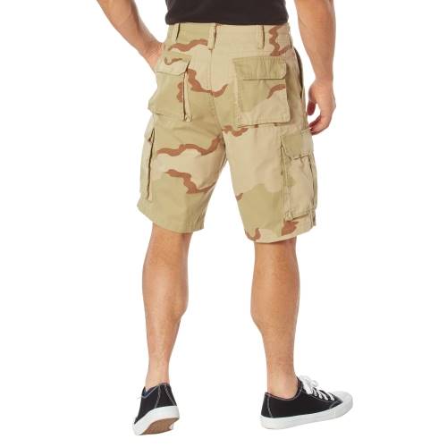 Vintage Camo Paratrooper Cargo Shorts