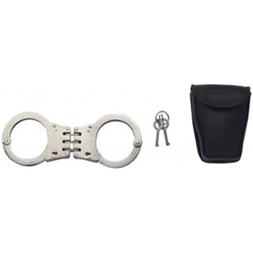 Deluxe Nickel Plated Hinged Handcuffs