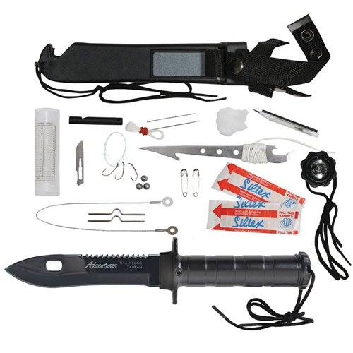 Deluxe Adventurer Survival Fixed Knife w/ Kit