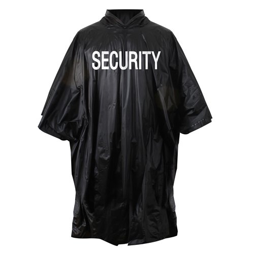 Security Vinyl Poncho - Black