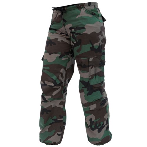 Ultra Force Womens Unwashed Camo Paratrooper Fatigue Pants