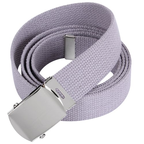 54 Inch Military Chrome Buckle Web Belts