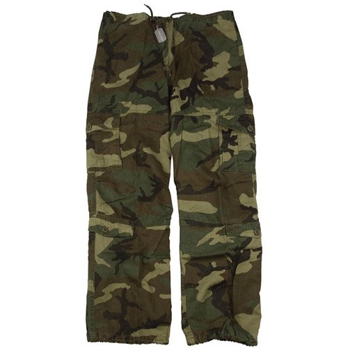 Girls Vintage Camo Paratrooper Fatigue Pants