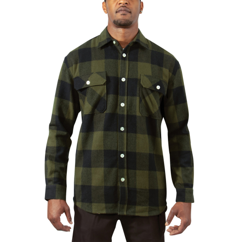 Extra Heavyweight Buffalo Plaid Flannel Cotton Shirt