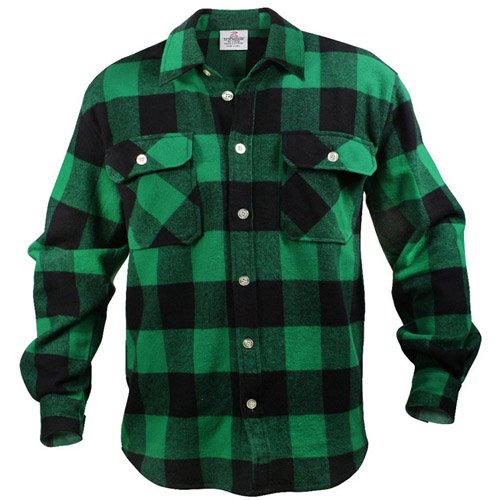 Extra Heavyweight Buffalo Plaid Flannel Cotton Shirt