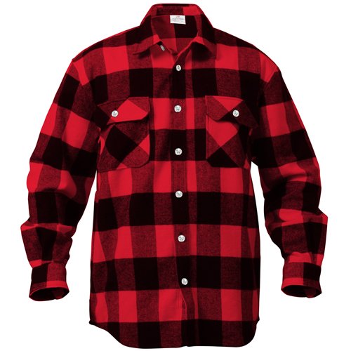 Extra Heavyweight Buffalo Plaid Flannel Cotton Shirt